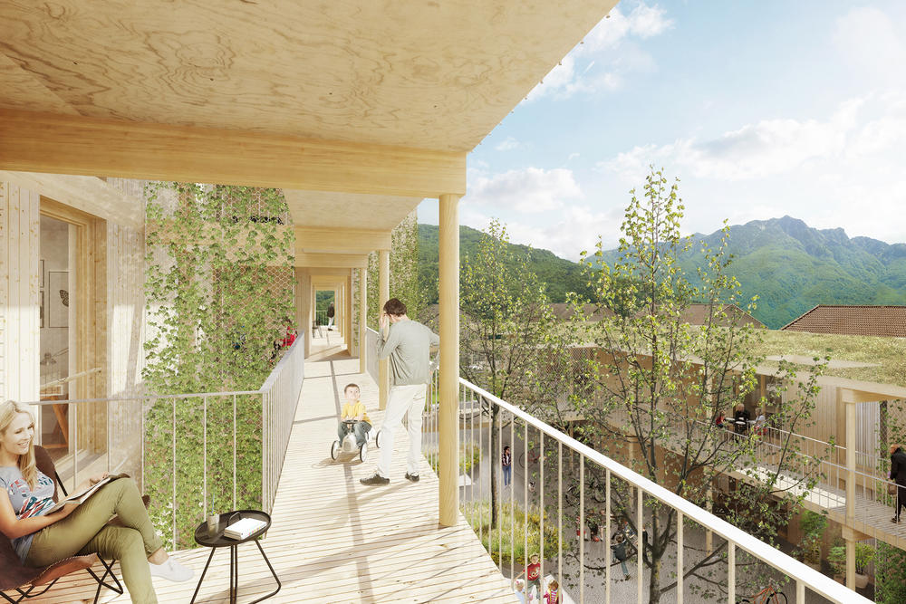 Architekturvisualisierung - Ghiringhelli, Bellinzona, Schweiz, Burkhalter Sumi Architekten