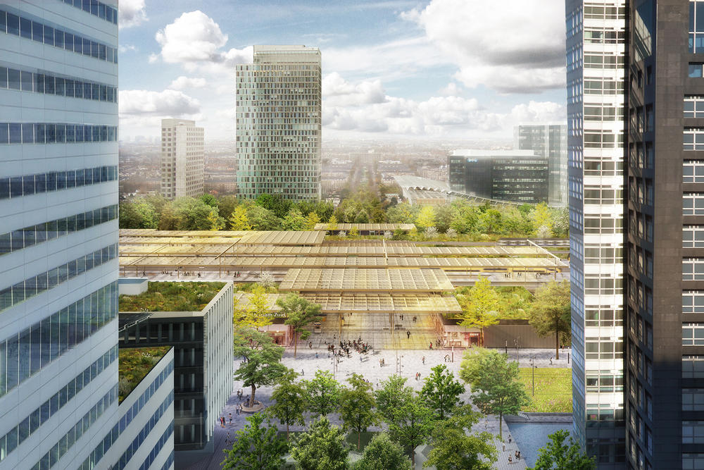 Archtekturvisualisierung-Station Zuid,Amsterdam,Niederlanden,ZUS