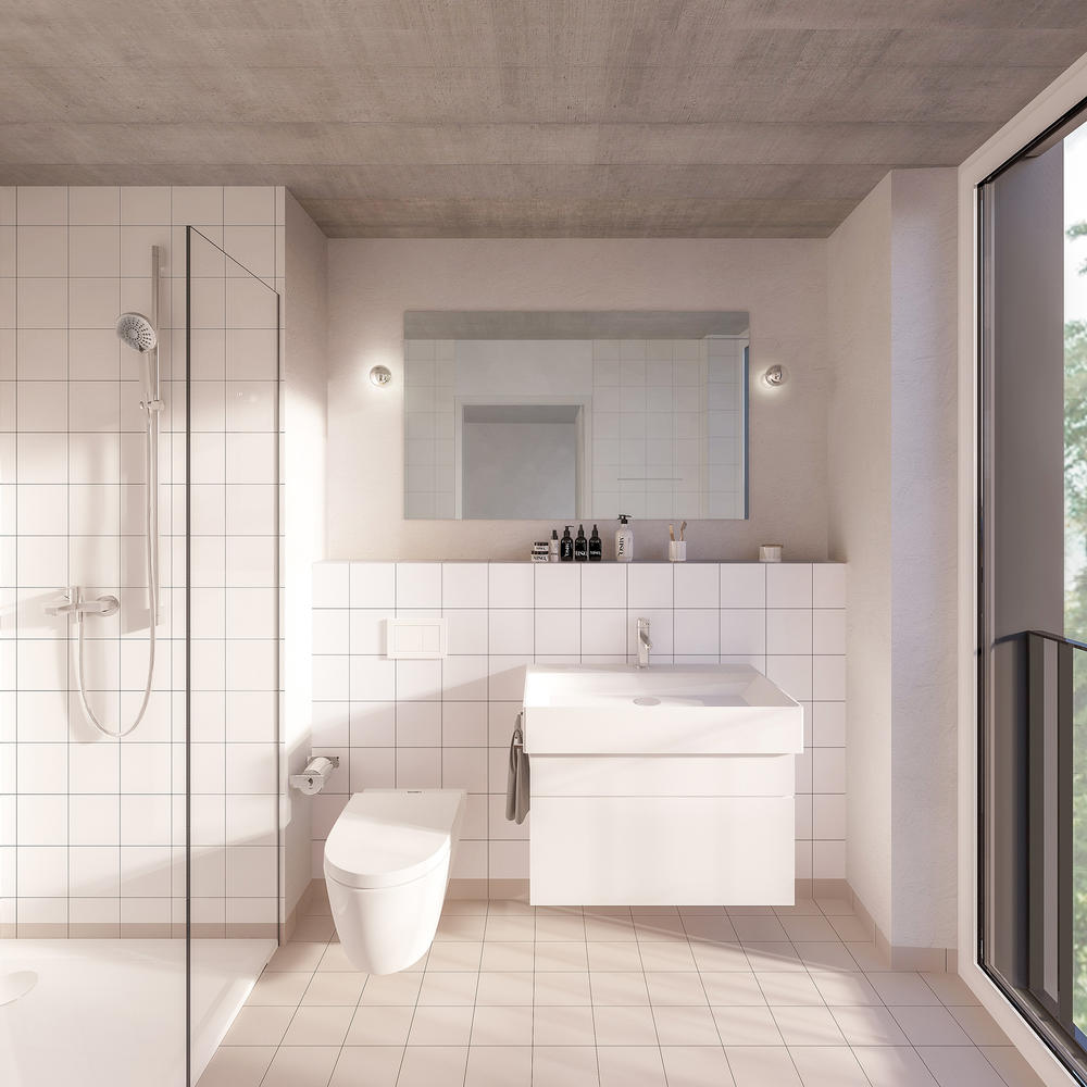 Architekturvisualisierung 
Rendering
Neubau MFH Neudorfstrasse, Horgen, Schweiz 
Hotz Partner
Ausführung
Wohnung
Bad
