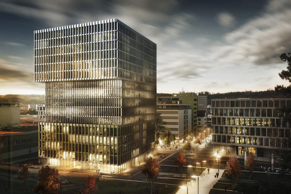 Visualisierung - Neubau Tower in Brugg, Windisch, Schweiz, Studienauftrag, Luca Selva Architekten