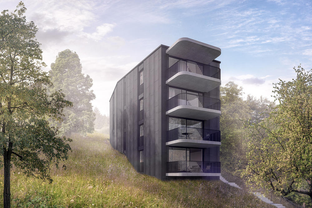 Architekturvisualisierung - Neubau MFH Neudorfstrasse Horgen Hotz Partner